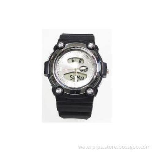 Cool Black ABS Plastic Case Analog Watch With Digital Displ